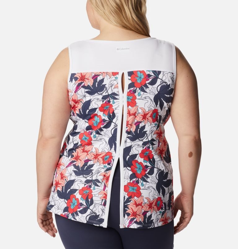 Women's Columbia Chill River Tanks Flower | Plus Size CA-J0LC8